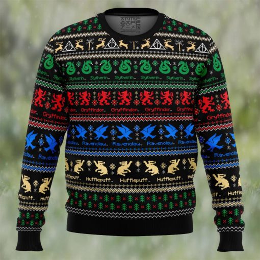 Harry Potter Hogwarts Houses Ugly Christmas Sweater