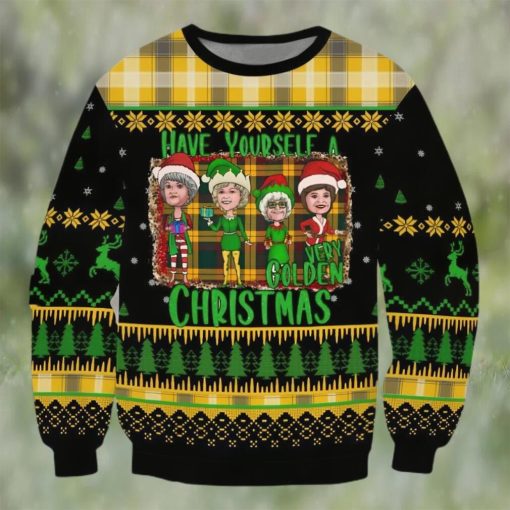 Have Yourself A Very Golden Full Print 3D Christmas Ugly Sweater