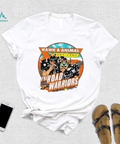 Hawk and Animal The Road Marriors cartoon logo shirt