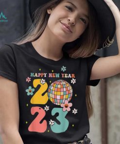 Hello 2023 Happy New Year Eve Party Retro Groovy Pajama T Shirt Hoodie