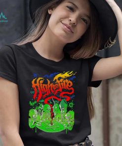 High on fire horror art shirt