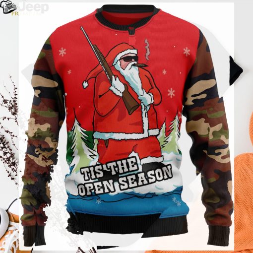 Hunting Santa Christmas Graphic Sweater