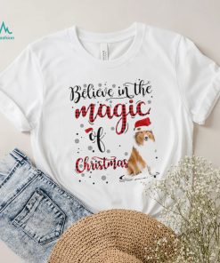 I Believe In The Magic Of Christmas Snow Rough Collie 1 Sweatt shirt