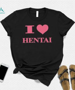 I Love Hentai HardDriveMag Pink Heart Shirt