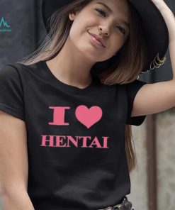 I Love Hentai HardDriveMag Pink Heart Shirt