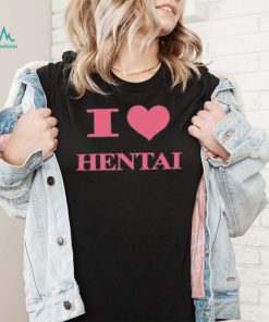 I Love Hentai HardDriveMag Pink Heart Shirt