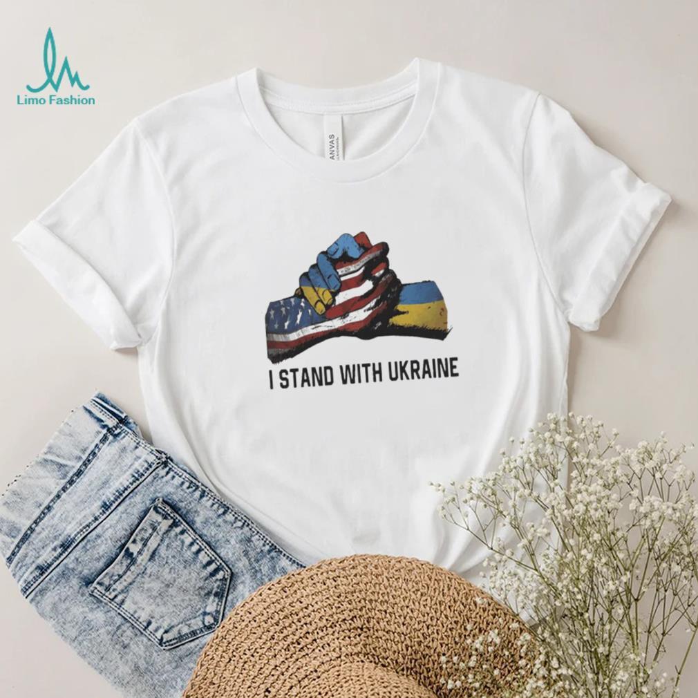 I Stand With Ukraine USA Flag Hand And Ukraine Flag Hand Volodymyr Zelensky Shirt I Stand With Ukraine USA Flag Hand And Ukraine Flag Hand Volodymyr Zelensky Shirt