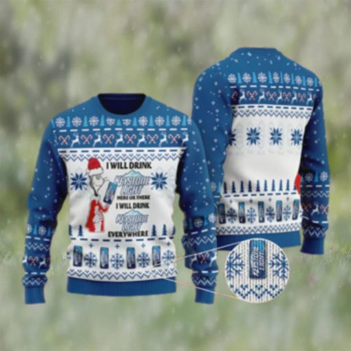 I Will Drink Keystone Light Everywhere Christmas Ugly Sweater