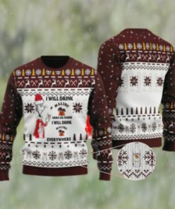 I Will Drink Malibu Rum Everywhere Christmas Ugly Sweater