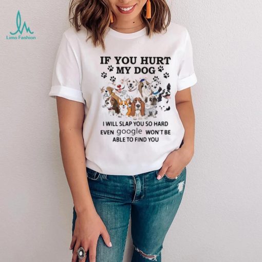 If You Hurt My Dog I Will Slap You So Hard Even Google Won’t Be Able To Find You Shirt