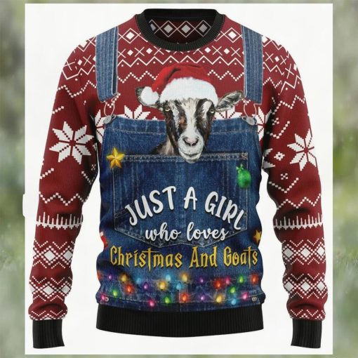 I’m Just A Girl Who Loves Goats Ugly Christmas Sweater