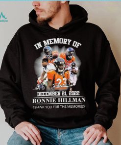 In Memory Of Ronnie Hillman Denver Broncos Thank You For The Memories Signatures Shirt