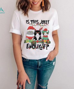 Is This Jolly Enough Cats Merry Christmas Tree Lights Shirt