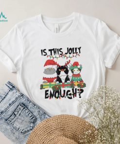 Is This Jolly Enough Cats Merry Christmas Tree Lights Shirt2