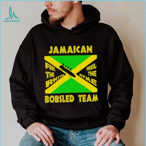 Jamaican Bobsled Team feel the rhythm feel the rhyme flag shirt