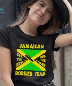 Jamaican Bobsled Team feel the rhythm feel the rhyme flag shirt