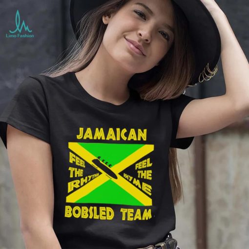 Jamaican Bobsled Team feel the rhythm feel the rhyme flag shirt