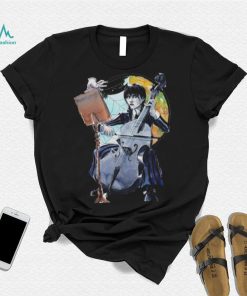 Jenna Ortega Cartoon Design Wednesday Addams Cello shirt