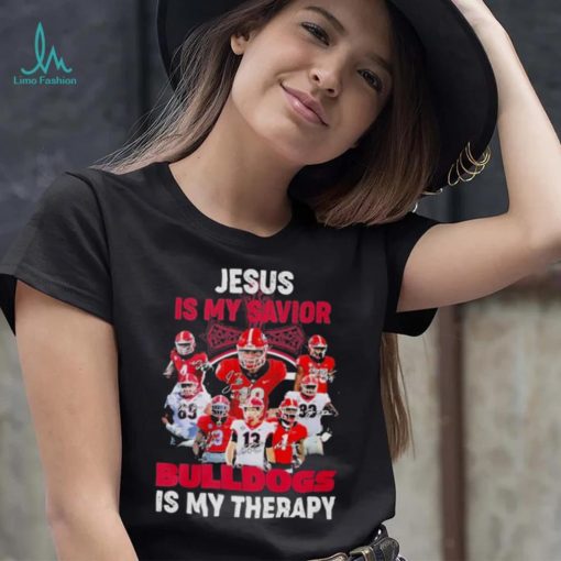 Jesus Is My Savior Bulldogs Is My Therapy Shirt
