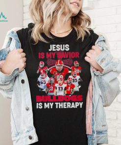 Jesus Is My Savior Bulldogs Is My Therapy Shirt