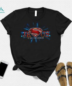 Jesus is my superhero superman logo t shirt