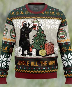 Jingle All The Way Mandalorian Star Wars Ugly Christmas Sweater