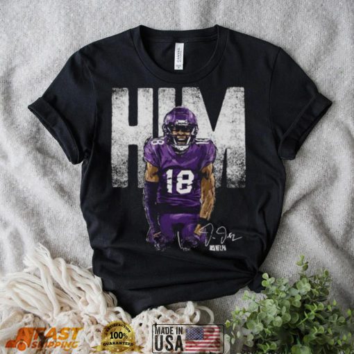 Justin Jefferson Minnesota Vikings Him Bold Signature Shirt