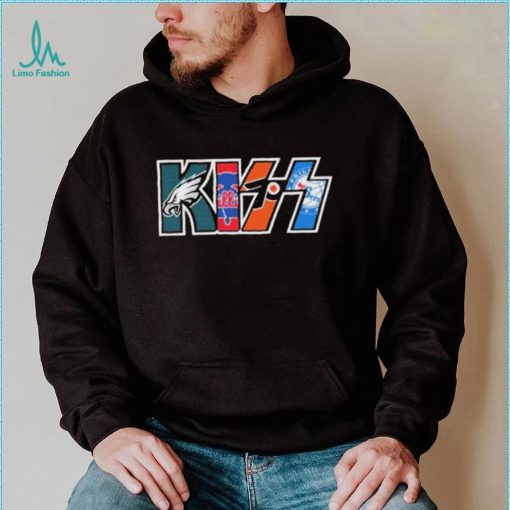 KISS Logo with Philadelphia Sports Team Logos Shirt