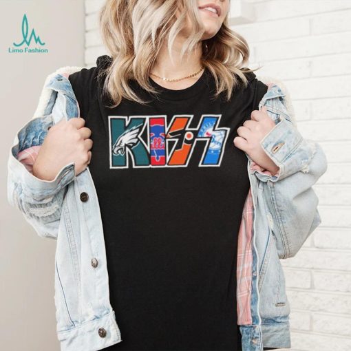 KISS Logo with Philadelphia Sports Team Logos Shirt