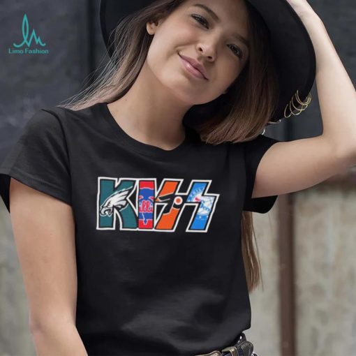 KISS Logo with Philadelphia Sports Team Logos Shirt