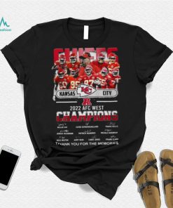 Kansas City Chiefs 2022 AFC West Champions Signatures Players Thank You For The Memories Shirt