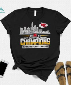 Kansas City Chiefs 2022 AFC west division Champions players name skyline shirt