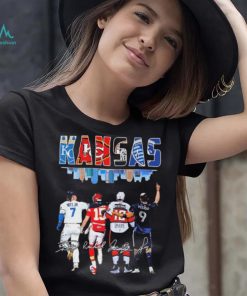 Kansas Skyline Sports Team Players Signatures Shirt