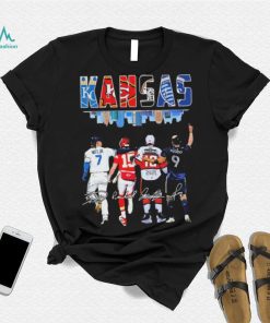 Kansas Skyline Sports Team Players Signatures Shirt