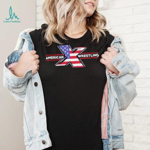 Kevin Kelly American Wrestling American flag logo shirt