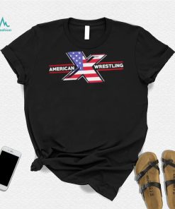 Kevin Kelly American Wrestling American flag logo shirt