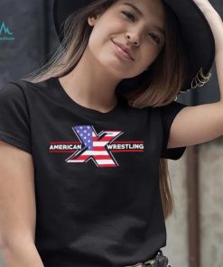 Kevin Kelly American Wrestling American flag logo shirt