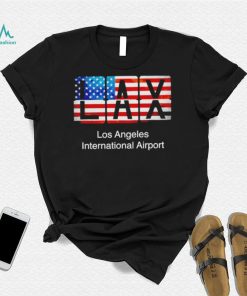 LAX Los Angeles International Airport American flag shirt