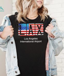 LAX Los Angeles International Airport American flag shirt