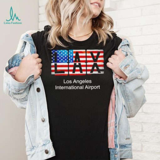 LAX Los Angeles International Airport American flag shirt