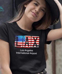 LAX Los Angeles International Airport American flag shirt