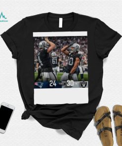 Las Vegas Raiders 30 24 Patriots NFL 2022 matchup final score shirt