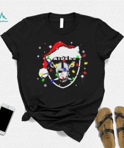 Las Vegas Raiders Santa Hat Christmas Light Shirt