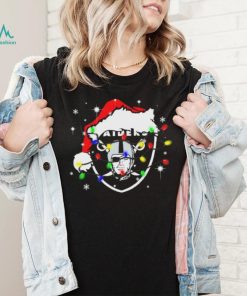 Las Vegas Raiders Santa Hat Christmas Light Shirt