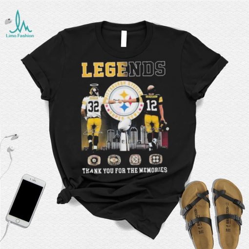 Legends Pittsburgh Steelers Harris And Bradshaw Thank You For The Memories T Shirt