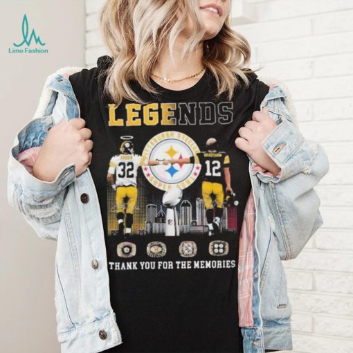 Legends Pittsburgh Steelers Harris And Bradshaw Thank You For The Memories T Shirt