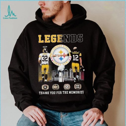 Legends Pittsburgh Steelers Harris And Bradshaw Thank You For The Memories T Shirt