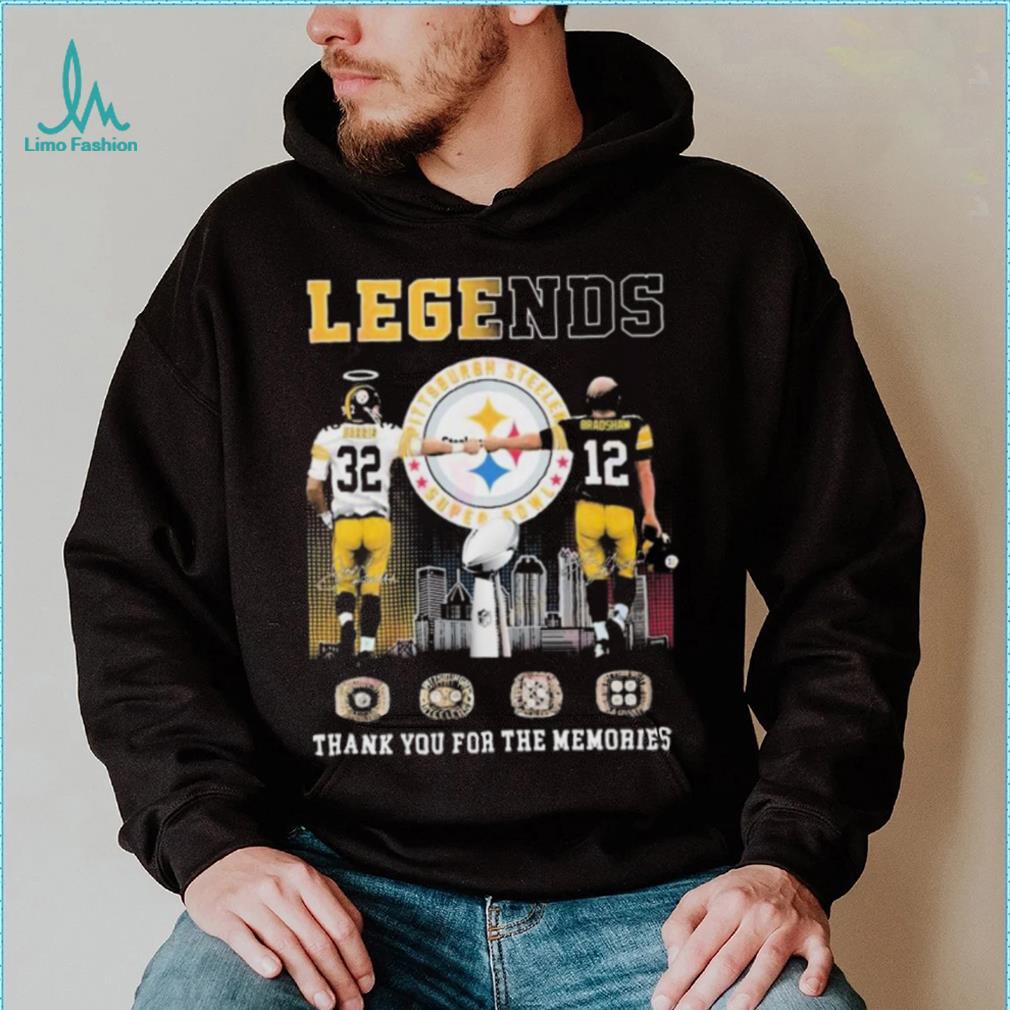 Legends Pittsburgh Steelers Harris And Bradshaw Thank You For The Memories  Unisex Shirt - T-shirts Low Price