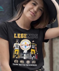 Legends Pittsburgh Steelers Harris And Bradshaw Thank You For The Memories T Shirt