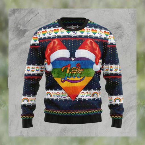 Lgbt Heart Christmas Unisex Crewneck Sweater